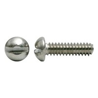 INCH - SLOTTED ROUND HEAD MACHINE SCREWS